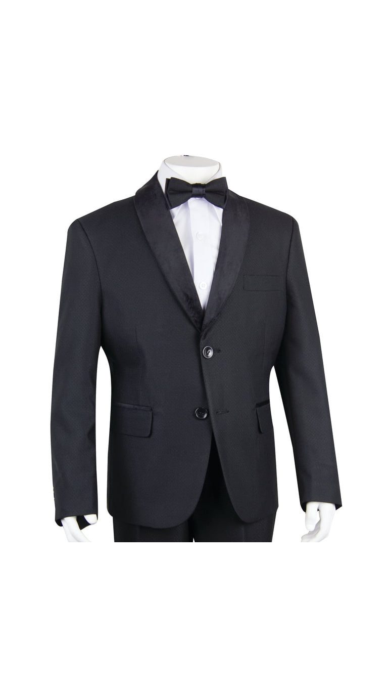 Boys' Black 4-Piece Tuxedo Set