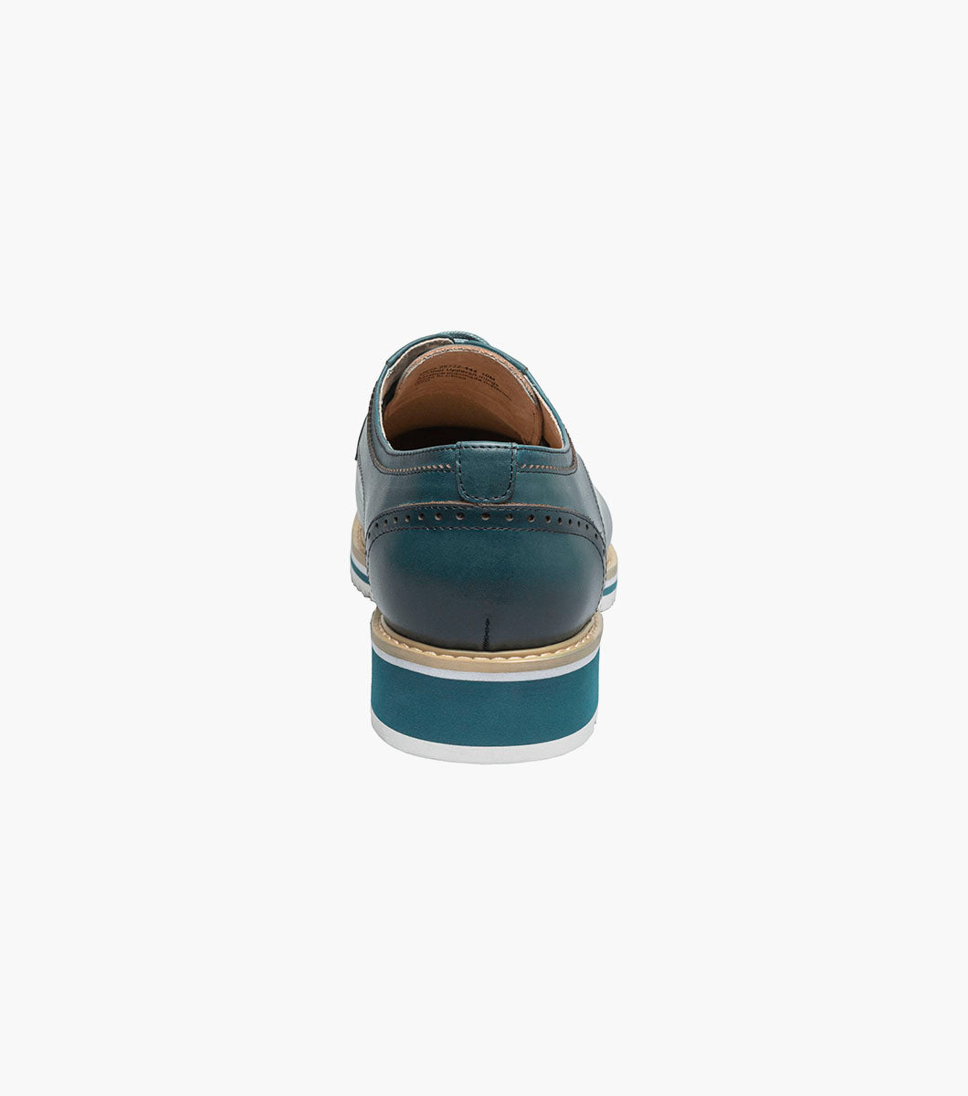 Stacy Adams BARRINGER Plain Toe Oxford Teal by Stacy Adams Shoes