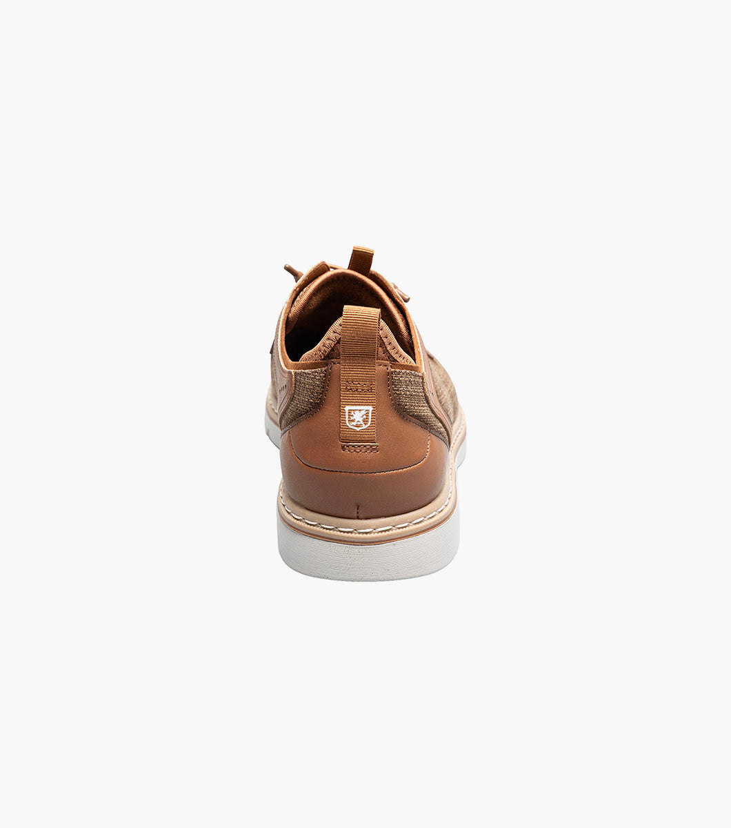 Stacy Adams SEBERT Plain Toe Elastic Lace Up Tan by Stacy Adams Shoes