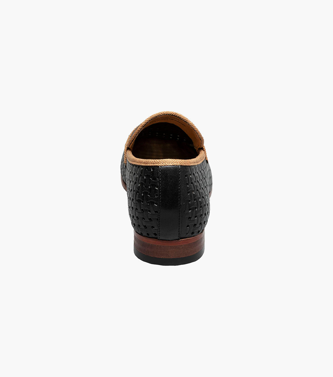 Stacy Adams WINSTEAD Moc Toe Saddle Slip On Black by Stacy Adams Shoes