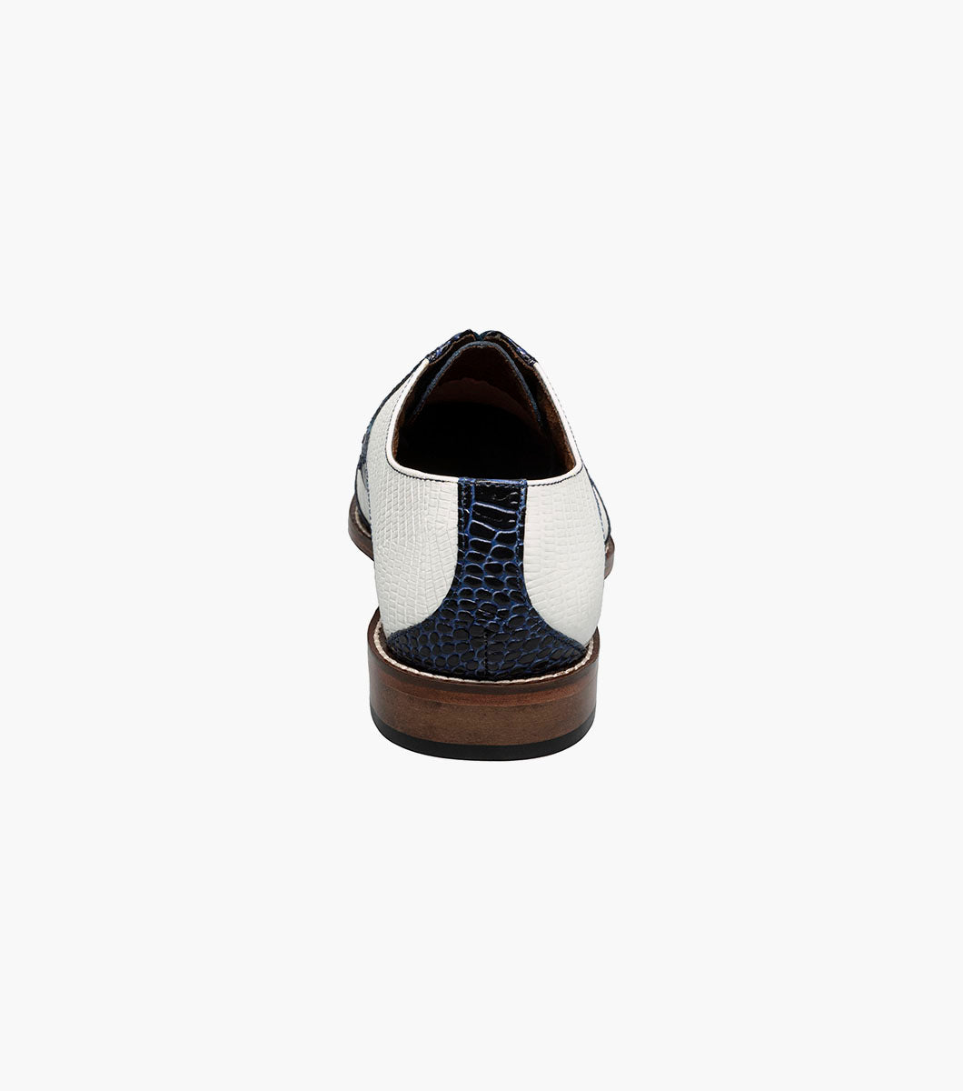 Stacy Adams TRISTANO Modified Bike Toe Oxford Dark Blue Multi by Stacy Adams Shoes