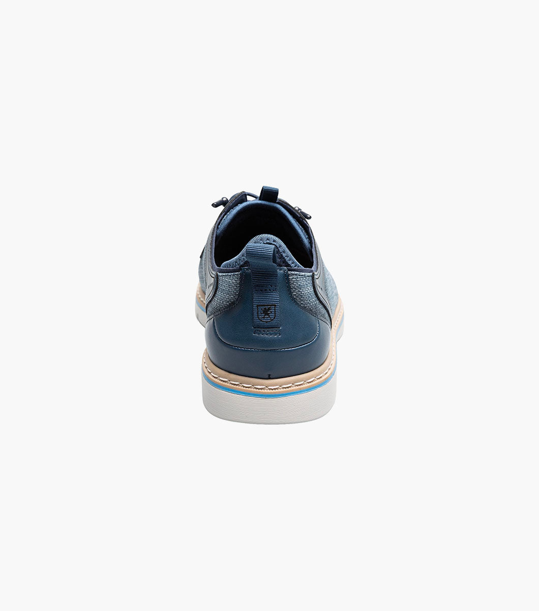 Stacy Adams SEBERT Plain Toe Elastic Lace Up Navy by Stacy Adams Shoes