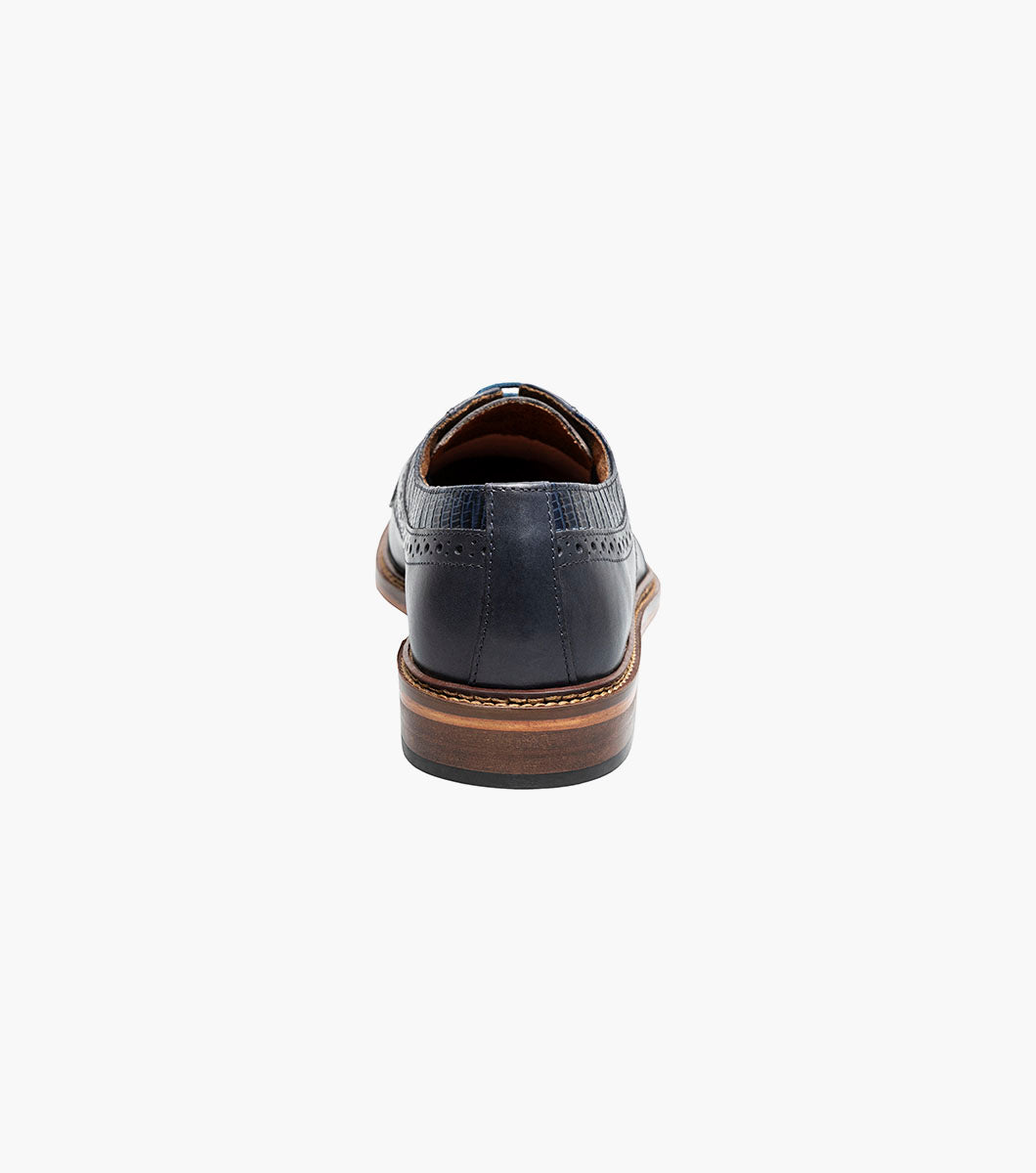 Stacy Adams GAMBETTA Modified Cap Toe Oxford Navy by Stacy Adams Shoes