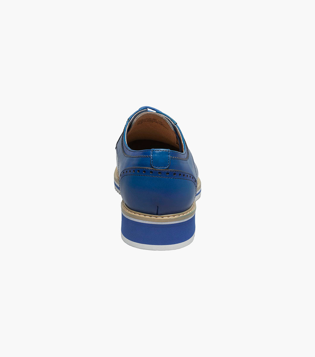 Stacy Adams BARRINGER Plain Toe Oxford Blue by Stacy Adams Shoes