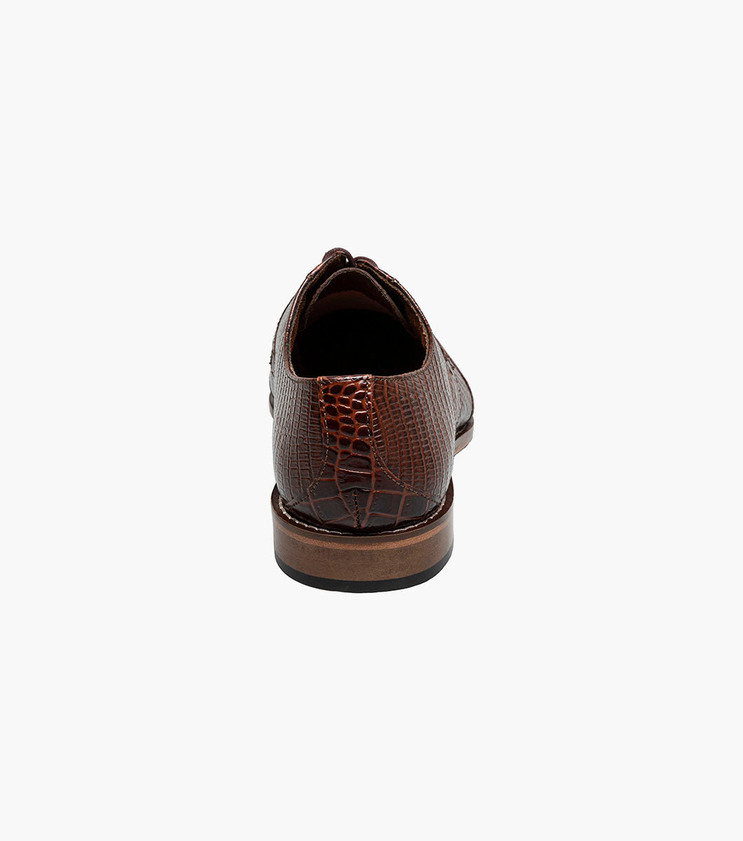 Stacy Adams TRISTANO Modified Bike Toe Oxford Cognac by Stacy Adams Shoes