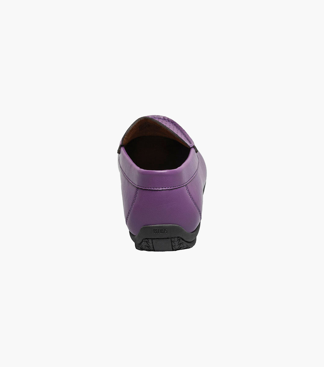 Stacy Adams CONROY Moc Toe Perf Slip On Purple by Stacy Adams Shoes