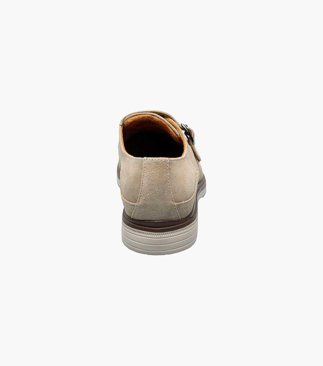 Stacy Adams TAYLEN Plain Toe Monk Strap Sandstone by Stacy Adams Shoes