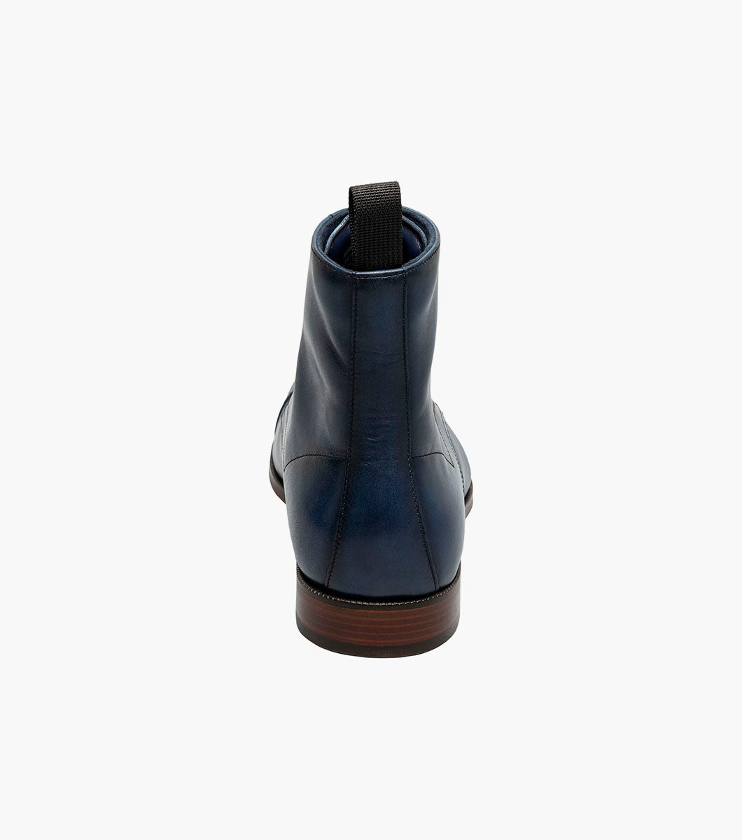 Stacy Adams HENRY Cap Toe Lace Up Boot Navy by Stacy Adams Shoes