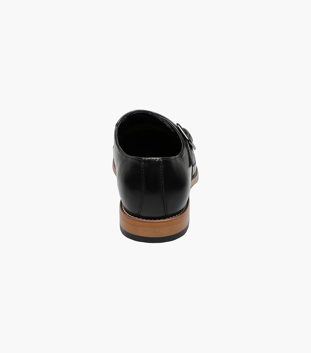 Stacy Adams DESMOND Cap Toe Monk Strap Black by Stacy Adams Shoes