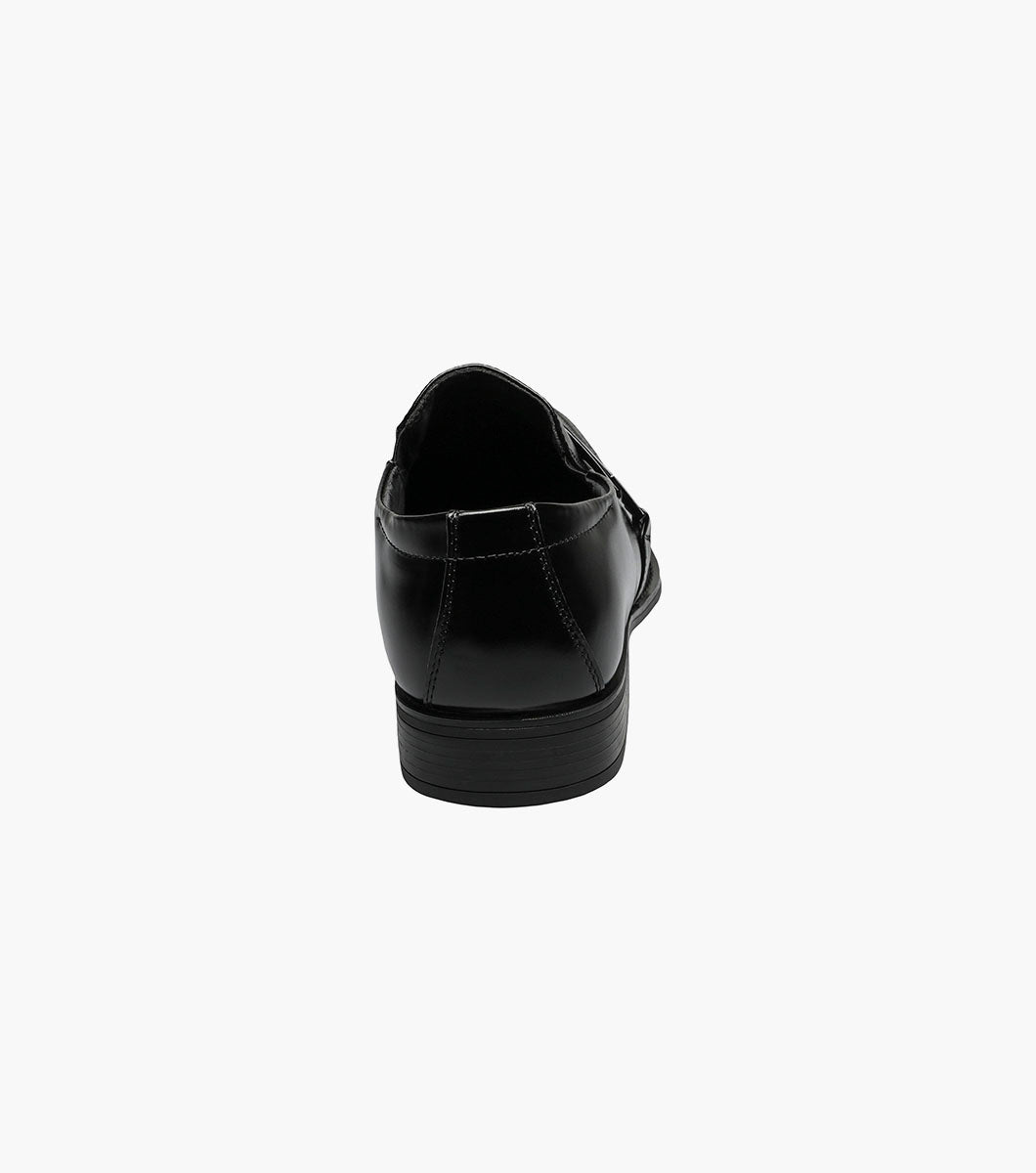 Stacy Adams ABRAM Moc Toe Bit Slip On Black by Stacy Adams Shoes