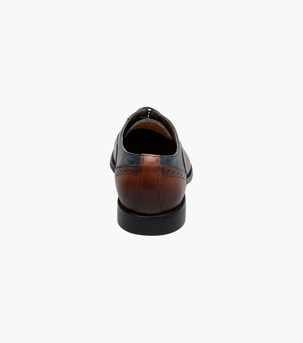 Stacy Adams REYNOLDS Cap Toe Oxford Brown and Navy by Stacy Adams Shoes