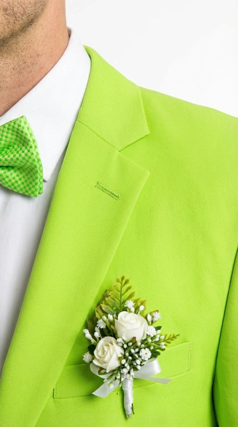 lime green dress suit Men's Neon - Bright Fashion for Prom, Party, Stage Performance and Statement Formal Wear - Neon Green - All Sizes The Starlet Dress Off Shoulder Mermaid Wedding The clean lapel design Women's US Size:13