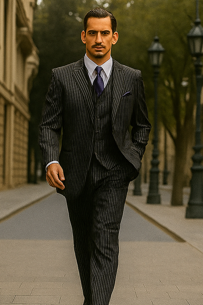38 1920s Mens Suit - 1920s Mens Outfit - 1920s costume Bold Pinstripe ...