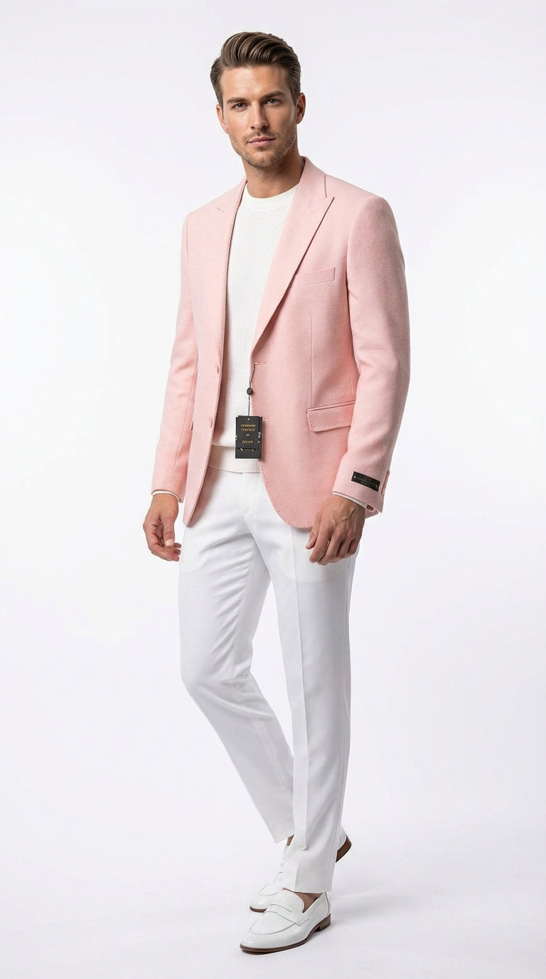 36 Mens Peach Pink Blazer Jacket Modern Formal Sport Coat for Wedding, Party and Business Wear - Summer Jacket 36 Mens Peach Pink Blazer Jacket Modern Formal Sport Coat for Wedding, Party and Business Wear - Summer Jacket