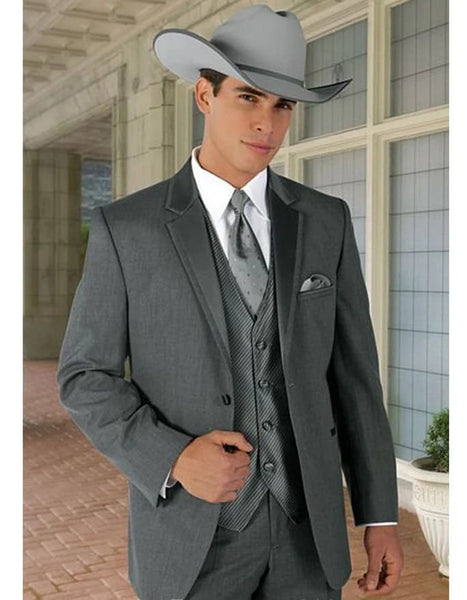 Smoking Traje - Esmoquin - Smoking Para Hombre - Cowboy Tuxedo Two Button Navy Tuxedo main image 1