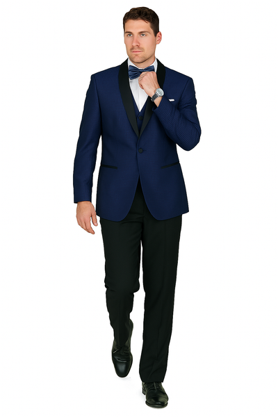 Arlan French-Blue Tuxedo with One Button