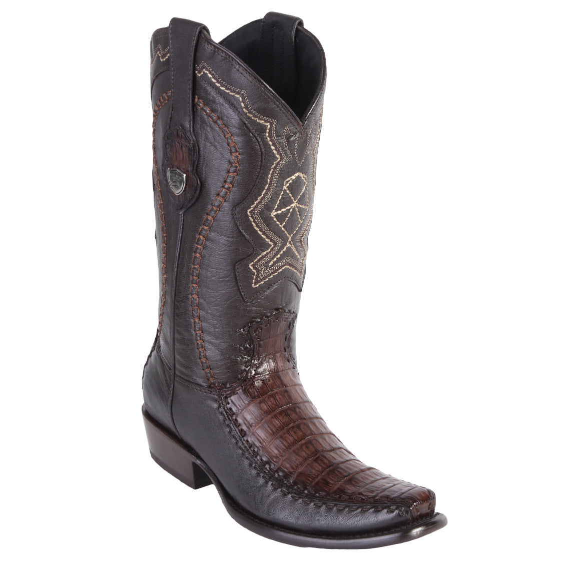 Western Boots Caiman Belly Semi Square Toe