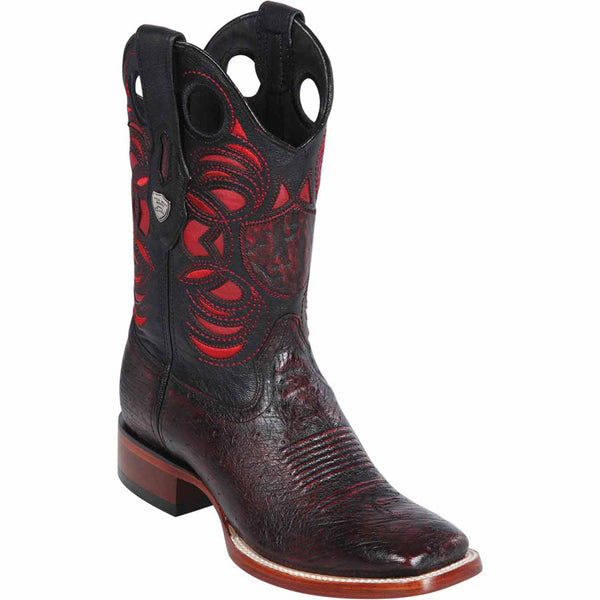 Ostrich Belly Ranch Toe Western Boots main image 1