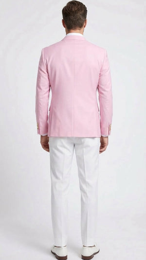 Men’s Light Pink Double Breasted Blazer – Sport Jacket Coat