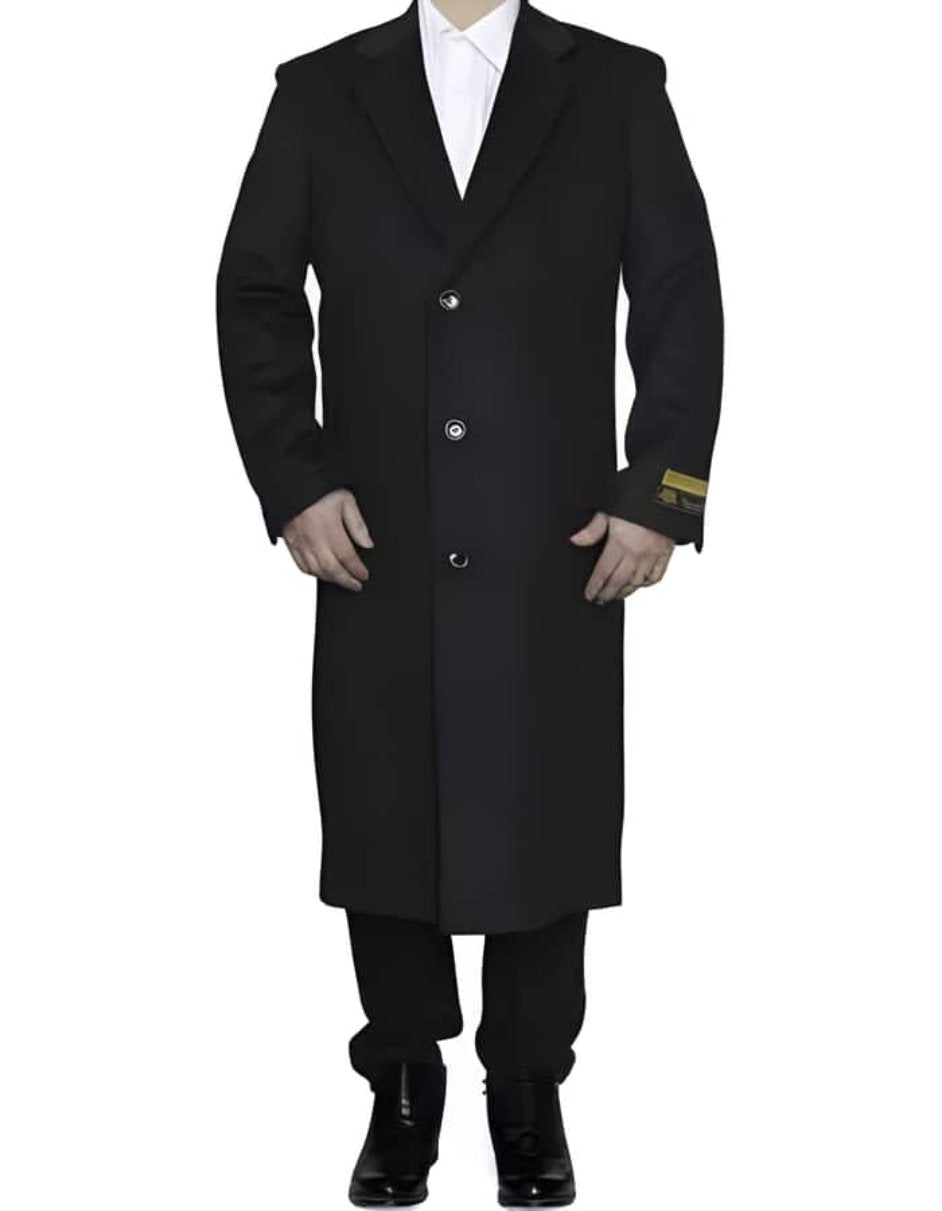 Coat 3 Button Full Length Wool Dress Ankle length Dark Charcoal Top Coat/ Overcoat Coat 3 Button Full Length Wool Dress Ankle length Dark Charcoal Top Coat/ Overcoat