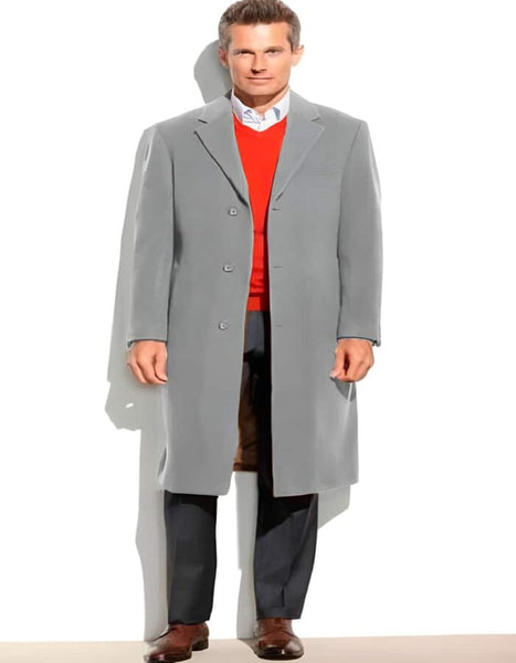 Dark Brown 3 Button Wool Ankle length Overcoat ~ Long men's Dress Topcoat - Winter coat 95% Wool Fabric main image 1