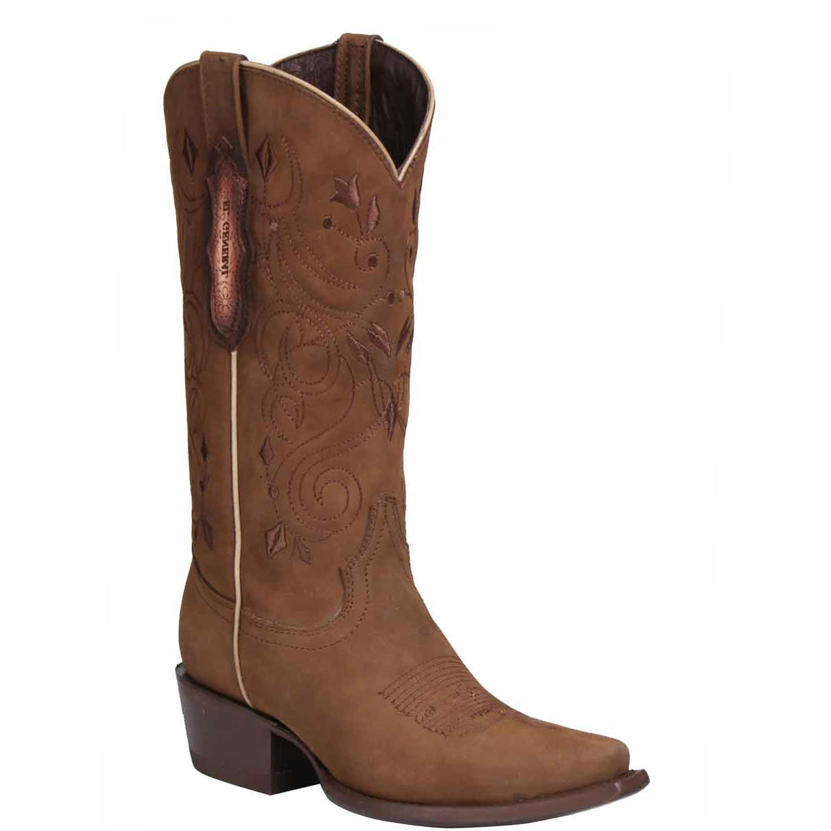 Camel Brown Snip Toe Cowgirl Boot
