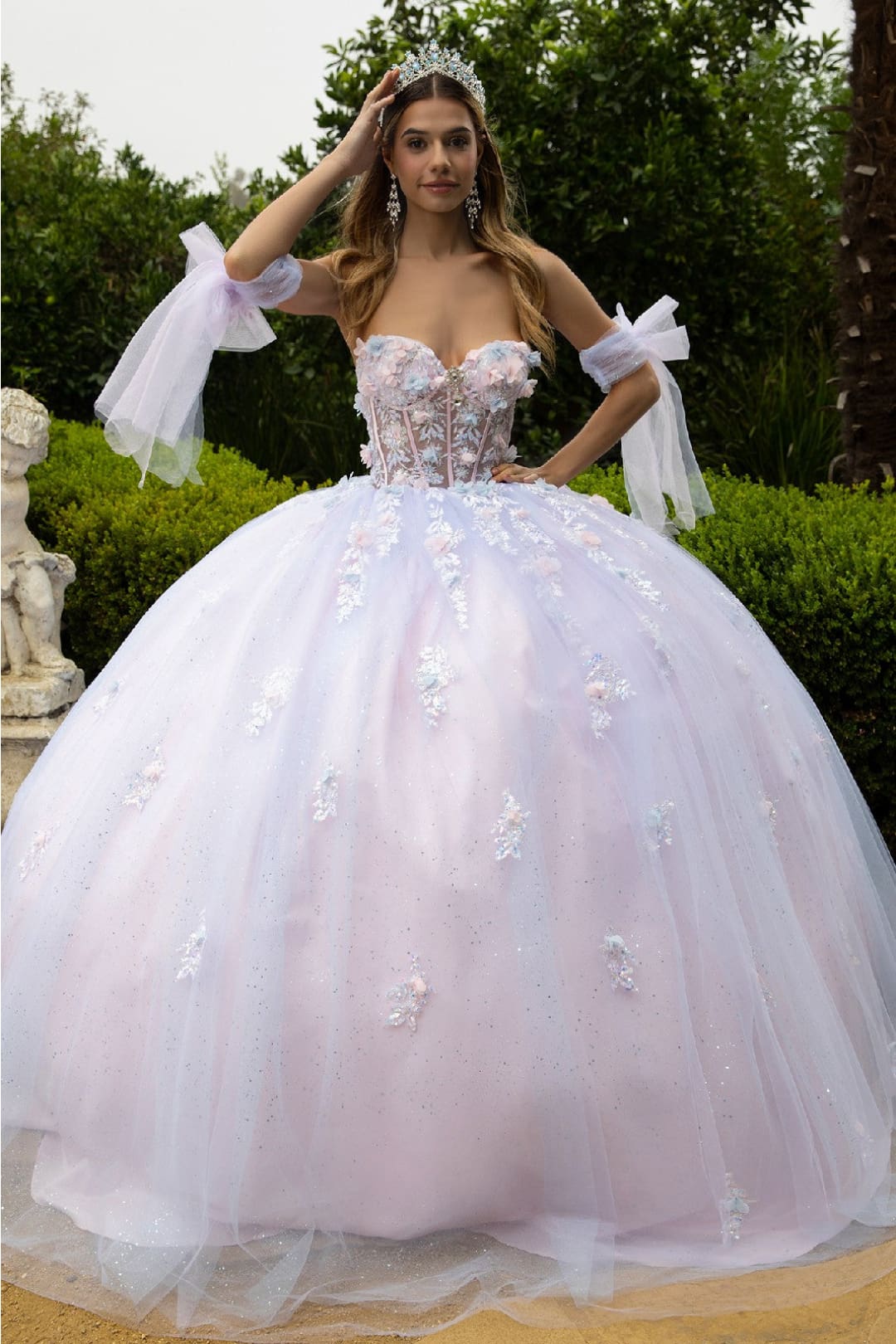 a line quinceanera dresses Pink and Blue Dress 3D Floral Ball Gown GLS Gloria GL3570 for Women unique dresses Finish:Vintage Fennel Green with its sweetheart neckline How to lace shoes