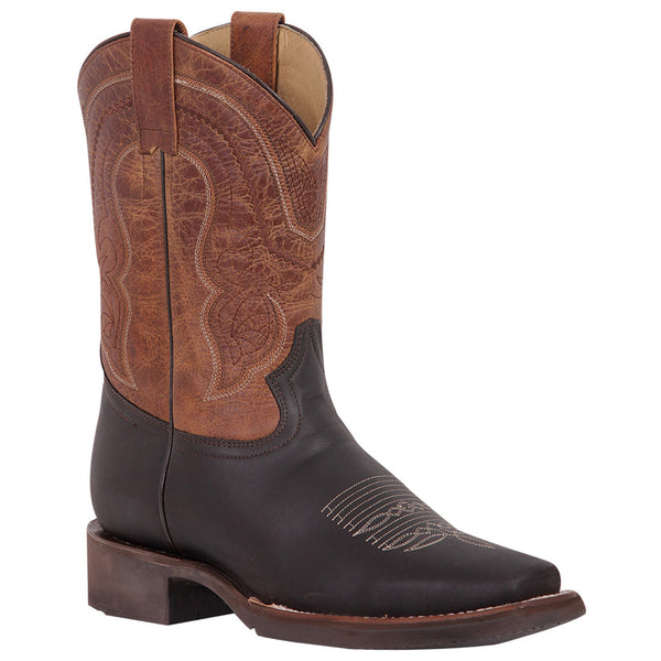 Honey Brown Square Toe Boots main image 0