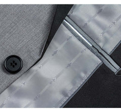 Mens Gray Tuxedo - Grey Wedding Suit-Mens Traditional Slim Fit Shawl Collar Tuxedo In Light Grey