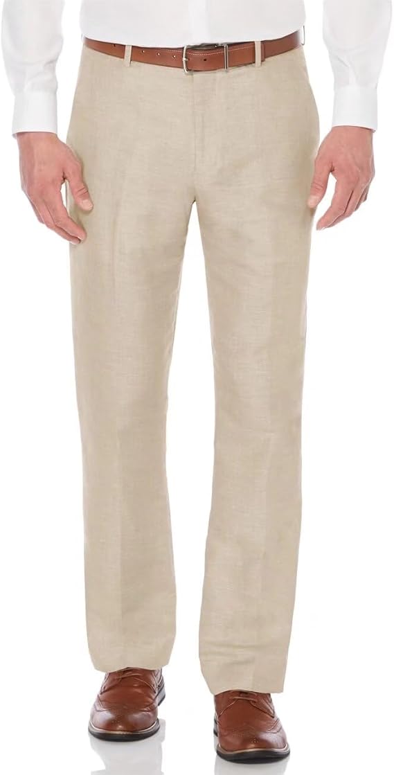 dress Casual Linen Suit Pants for Men  Breathable Beach Wedding Summer  Trousers