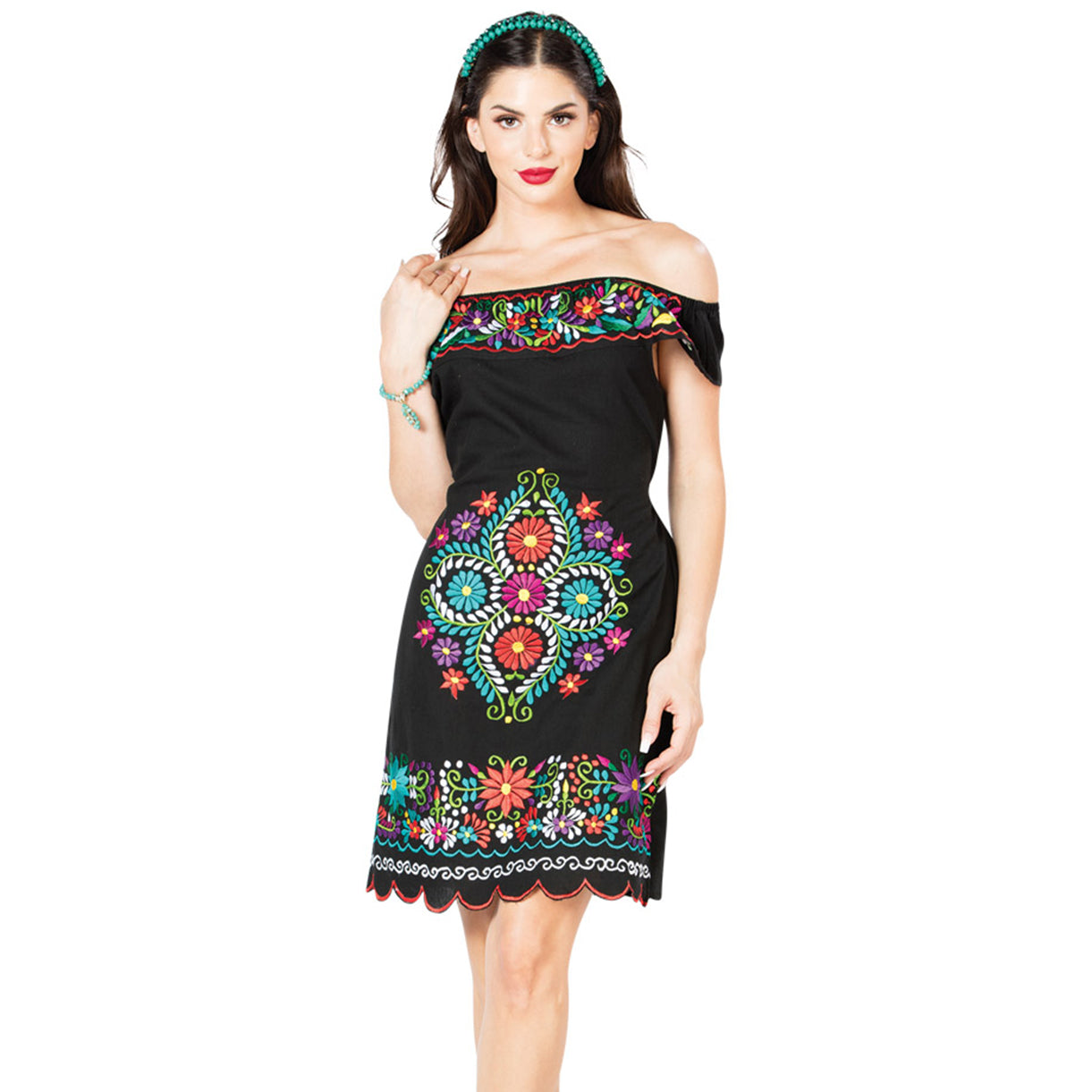 Black Mexican Dress Linda