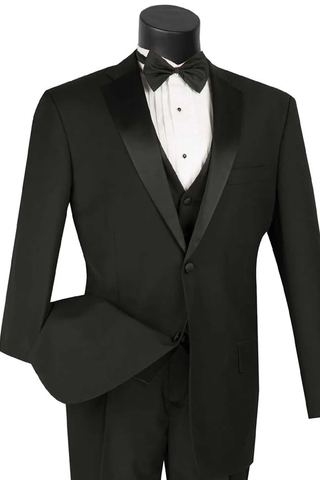 Mens Gray Tuxedo - Grey Wedding Suit-Mens 2 Button Vested Classic Tuxedo In  Grey