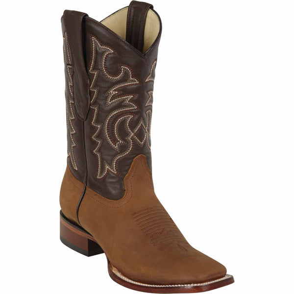 Brown Square Toe Cowboy Boots