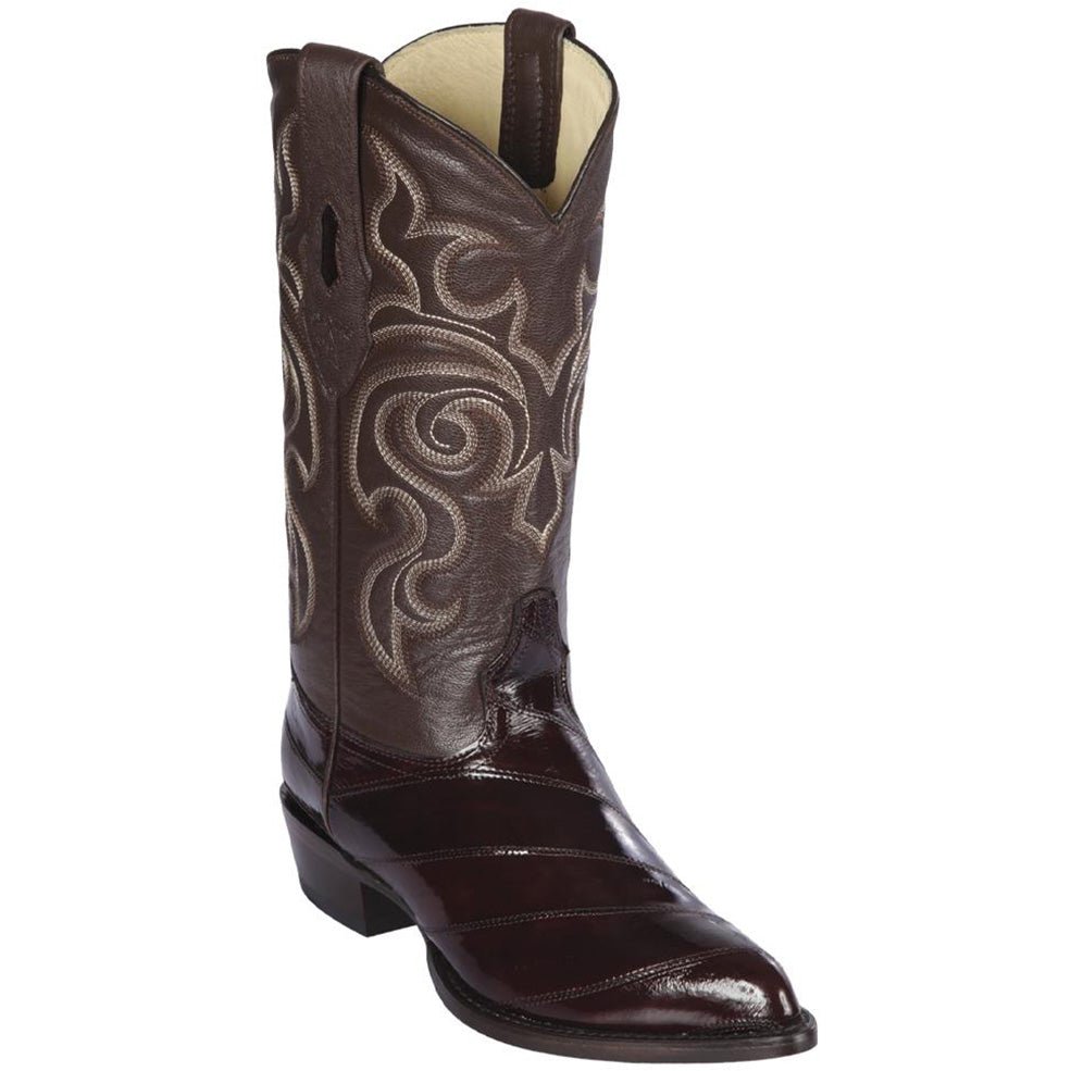 Mens Brown Eel Boots J-Toe main image 1