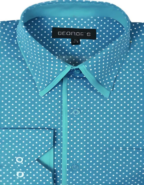 Colorful Aqua Men'S Dress Shirt main image 1