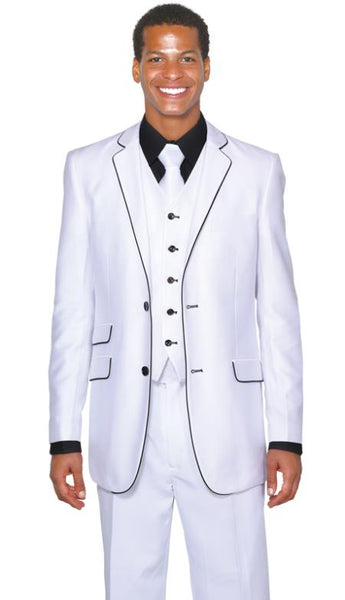 Slim Fit Red And Black Lapel Tuxedo Toned Lapel Red 1-Button Tuxedo Jacket And Pants Only $139 - Red Tuxedo main image 1