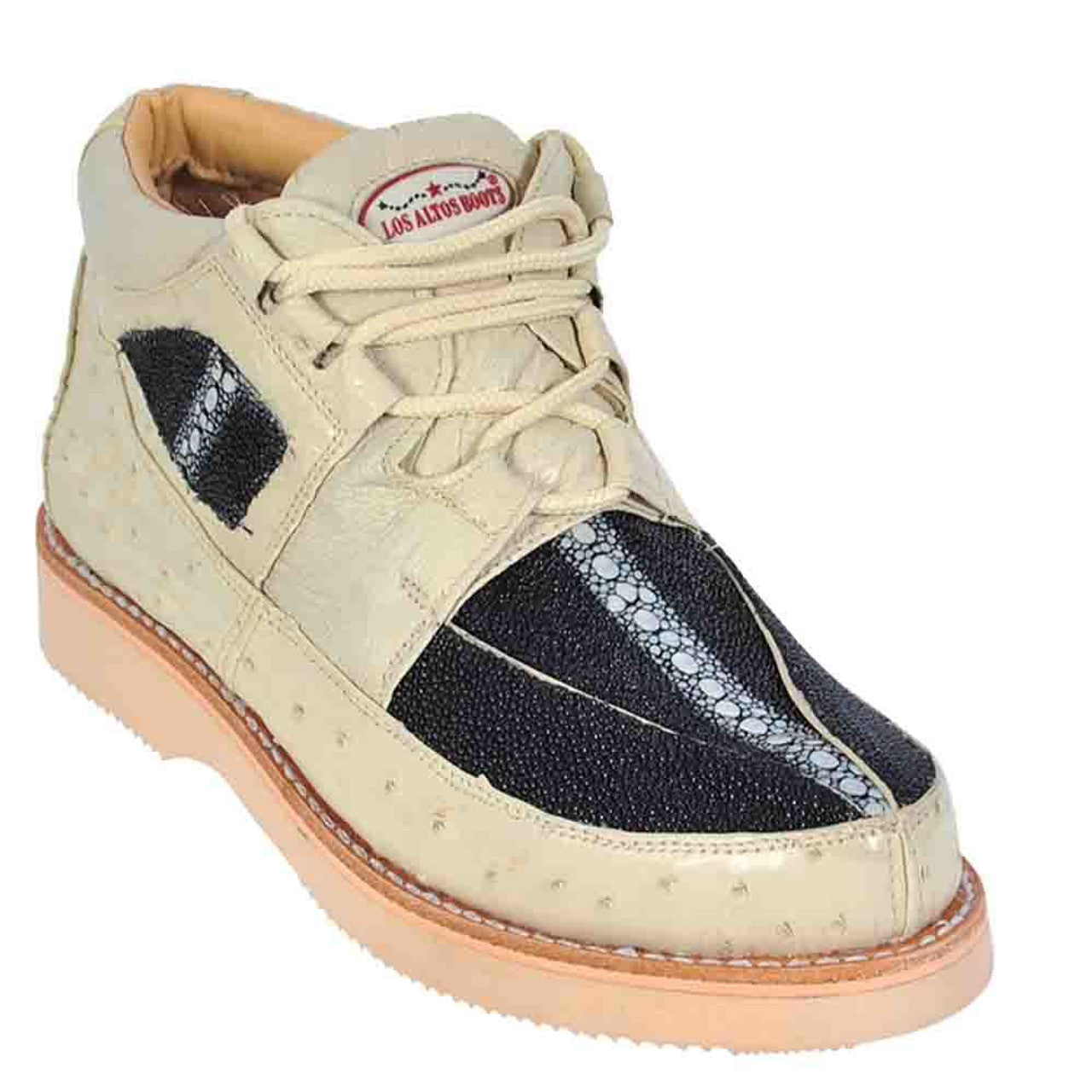 Wild West Black Stingray with Smooth Ostrich Mens Casual Sneaker main image 0