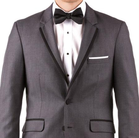 Buy Online Instead of Rental Slim Fit Groom & Groomsmen Suits Wedding Suits & Tuxedo Online Charcoal Gray Free Shirt & Tie - Mens Grey And Black Tuxedo Wedding - Charcoal Grey Tuxedo