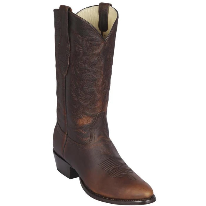 Los Altos Mens Classic Round Toe Cowboy Boots, Walnut, All Sizes Los Altos Mens Classic Round Toe Cowboy Boots, Walnut, All Sizes