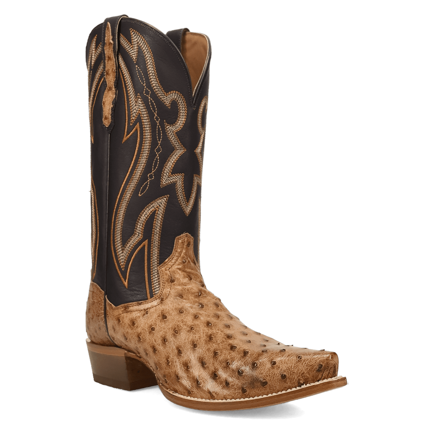 GRIT FULL QUILL OSTRICH BOOT