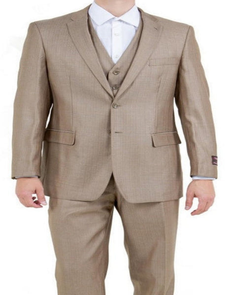 Men's Black Sharkskin Rhinestone 3 Piece Entertainer Suit main image 0