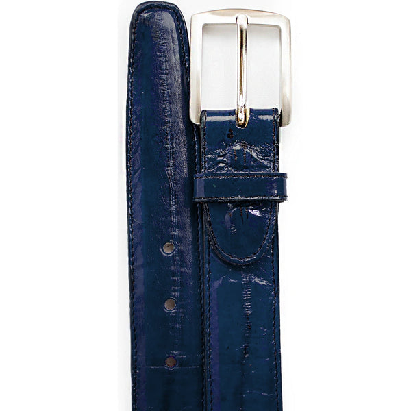Belvedere Eel Belt - Navy Eel Skin Luxury Shoe main image 1