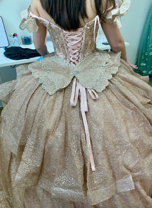 Sweet 16 Dress Off Shoulder Floral Lace Prom Ball Gown By Layla K LK265