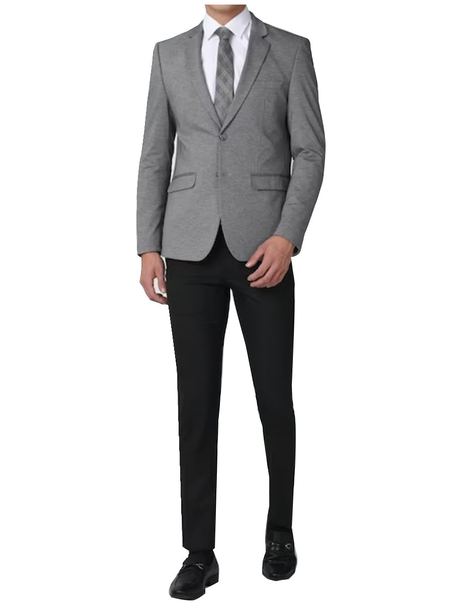 34 Men’s Mix and Match Suit – Grey Blazer with Black Dress Pants