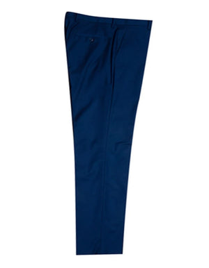 Blue Wedding Tuxedo - Men's Stacy Adams Vested One Button Shawl Lapel Indigo Blue Single Breasted Tuxedo