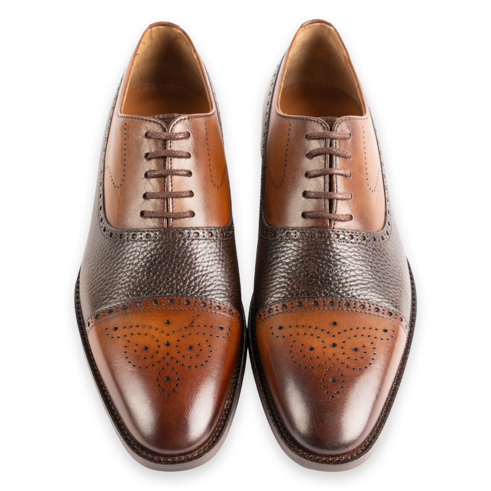 P0005223 -Kand -Two Lace up-Brown+Tan