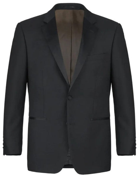 Mens Modern Notch Velvet Tuxedo in Black main image 0