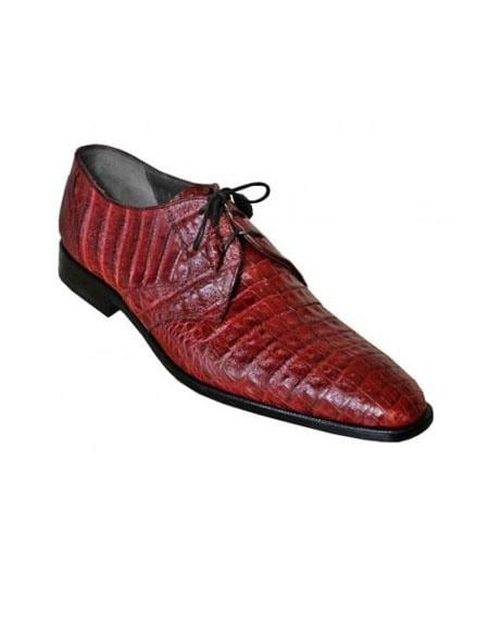 Los Altos Maroon Dress Shoes, for Men, Genuine All Over Crocodile Leather Los Altos Maroon Dress Shoes, for Men, Genuine All Over Crocodile Leather