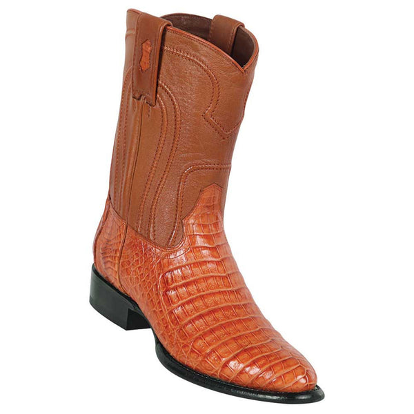 Los Altos Boots Caiman Belly Cognac Cowboy Boots J-Toe main image 1