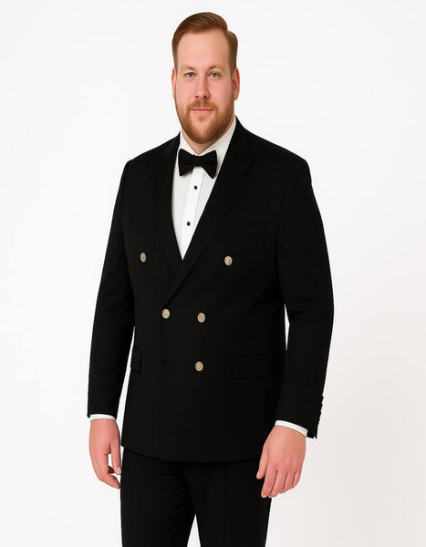 Men’s Black Wool Shawl Tuxedo with Double Breasted Vest main image 0